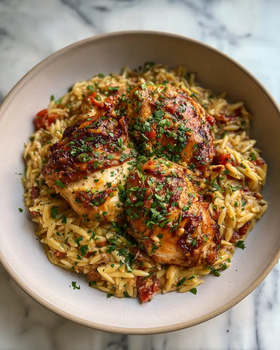 Swoon-Worthy Marry Me Chicken Orzo in One Pot 5 Final dish - Swoon-Worthy Marry Me Chicken Orzo in One Pot