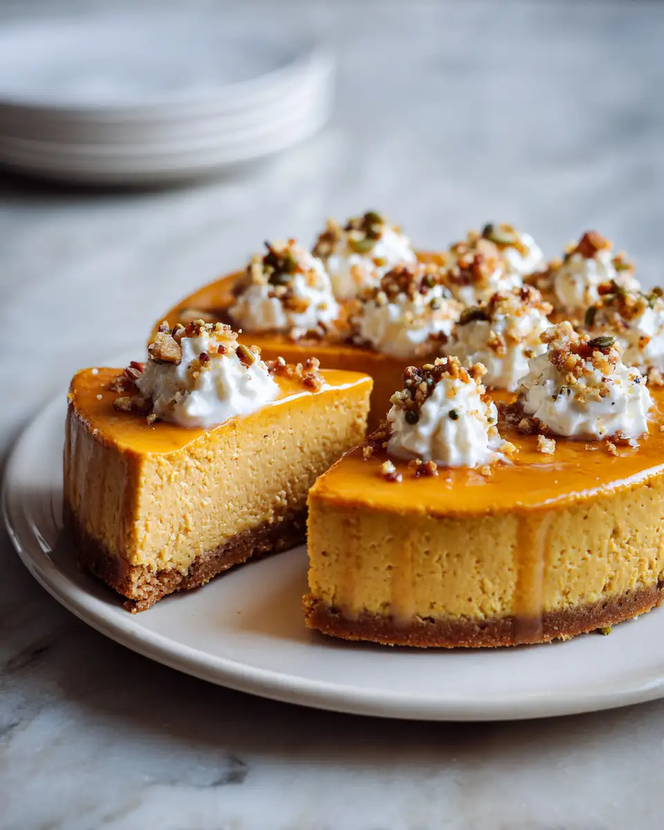 Final dish - Irresistible No Bake Pumpkin Cheesecake Recipe for Fall Fans