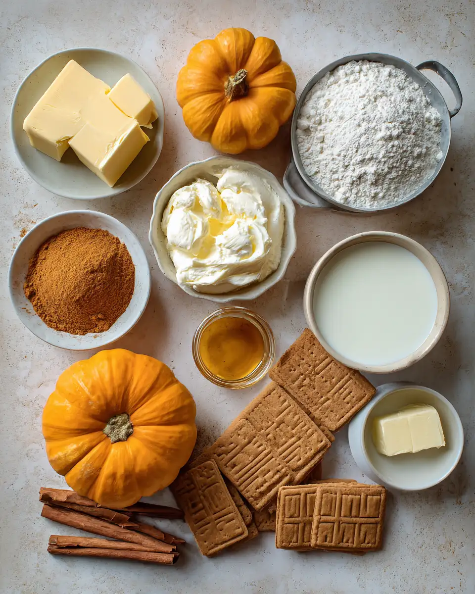 Ingredients for Irresistible No Bake Pumpkin Cheesecake Recipe for Fall Fans