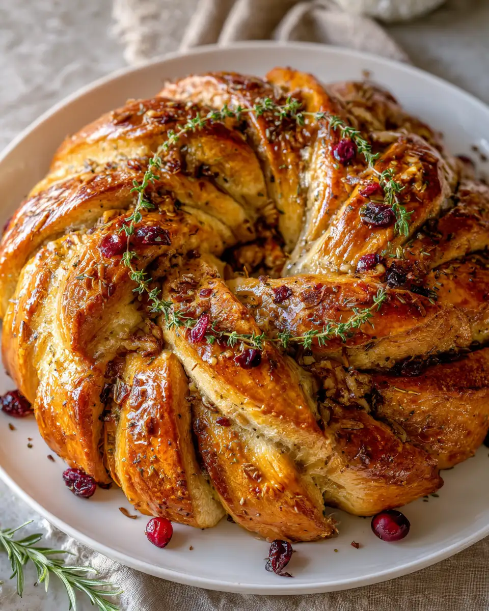 Irresistible Savory Turkey and Cranberry Crescent Ring Recipe 7 Final dish - Irresistible Savory Turkey and Cranberry Crescent Ring Recipe