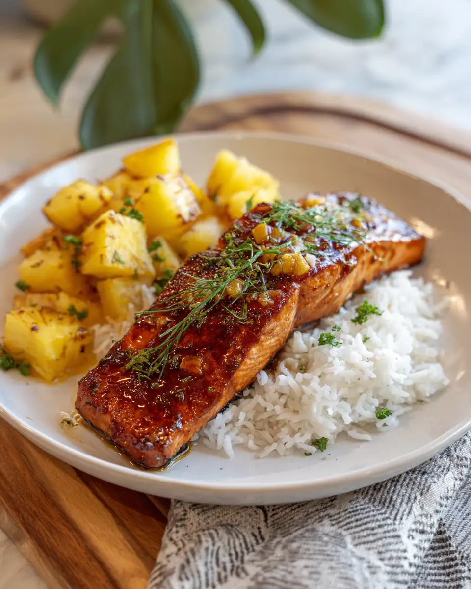 Irresistible Sweet Pineapple Honey Salmon Recipe You Have to Try 7 Final dish - Irresistible Sweet Pineapple Honey Salmon Recipe You Have to Try