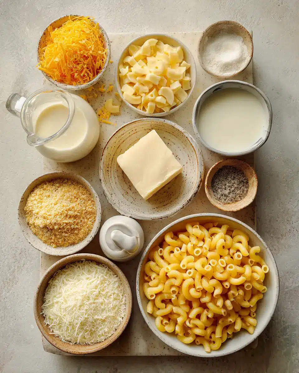 Ingredients for Indulge in Creamy Truffle Mac and Cheese Bliss