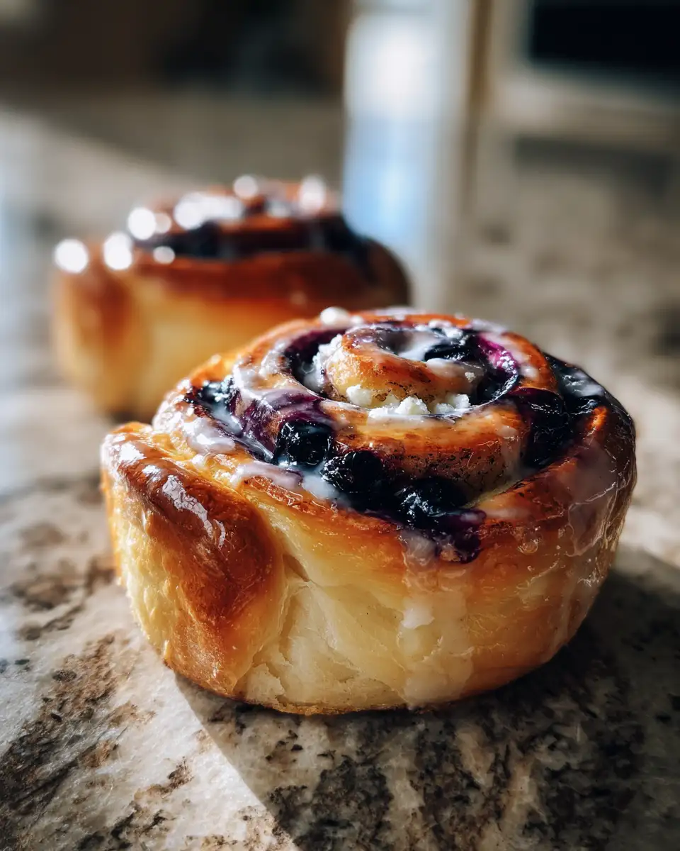 Final dish - Heavenly Blueberry Cheesecake Swirl Rolls Recipe to Sweeten Your Day