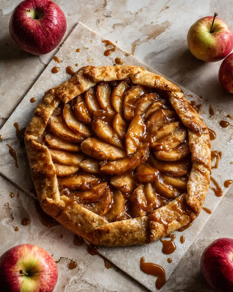 Final dish - Irresistible Caramel Apple Galette Recipe You Need to Try Today