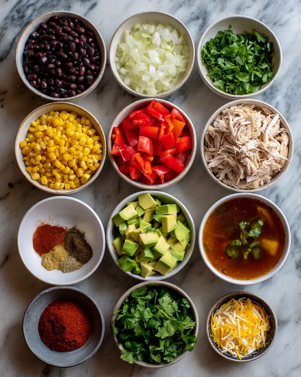Ingredients for Ultimate Comfort in a Bowl Chicken Enchilada Soup Recipe