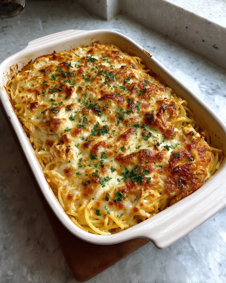 Final dish - The Ultimate Chicken Spaghetti Bake Recipe You Need to Try Tonight