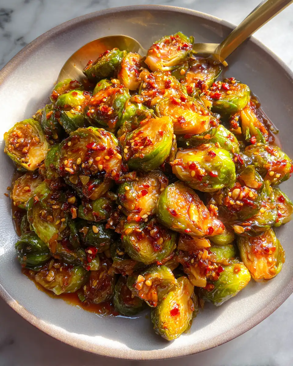 Sweet Heat Sensation Chili Honey Brussels Sprouts That Will Wow Your Taste Buds - Featured Image