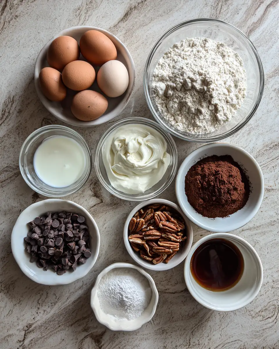 Ingredients for Decadent Delights: The Ultimate Chocolate Bourbon Pecan Swiss Roll Experience