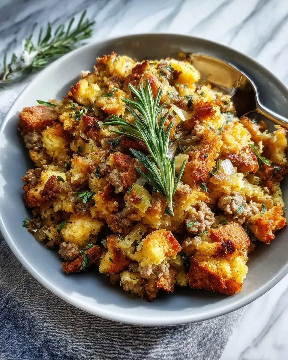 Final dish - Savory Bliss: Cornbread Sausage Stuffing That Steals the Show