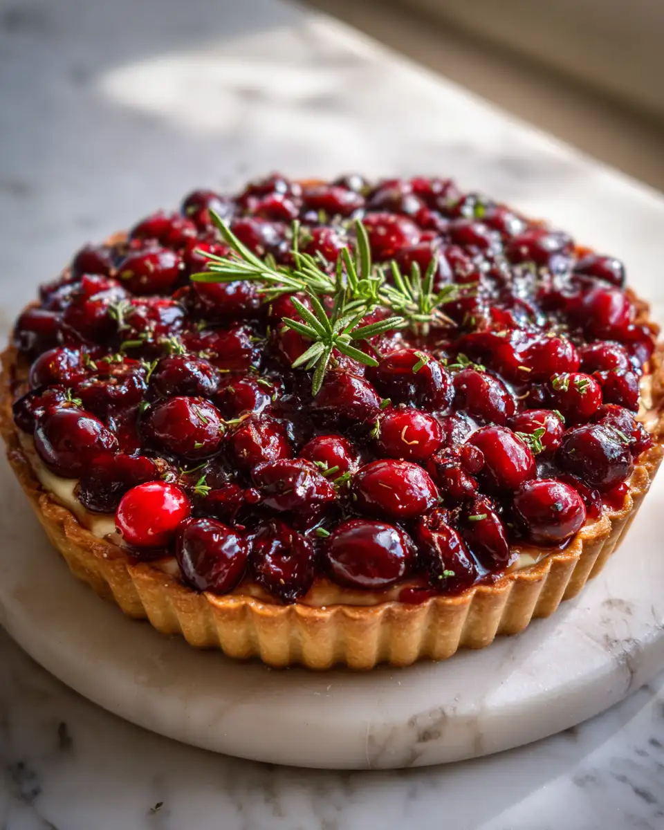 Final dish - Decadent Cranberry Brie Tart: A Festive Flavor Explosion