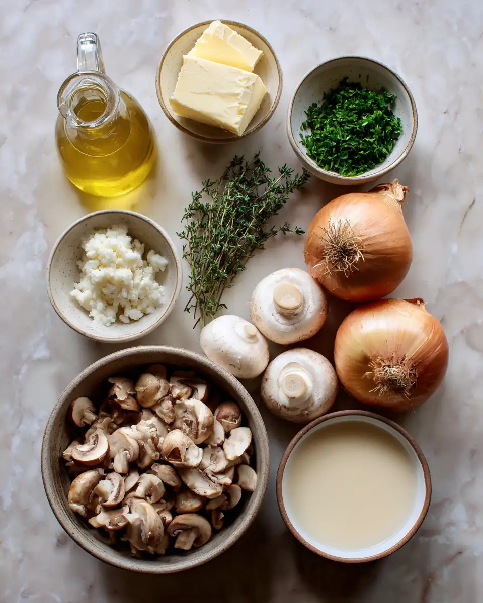 Ingredients for Ultimate Comfort in a Bowl: Creamy Mushroom Soup Recipe