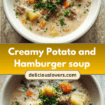 Ultimate Comfort in a Bowl Creamy Potato and Hamburger Soup Recipe