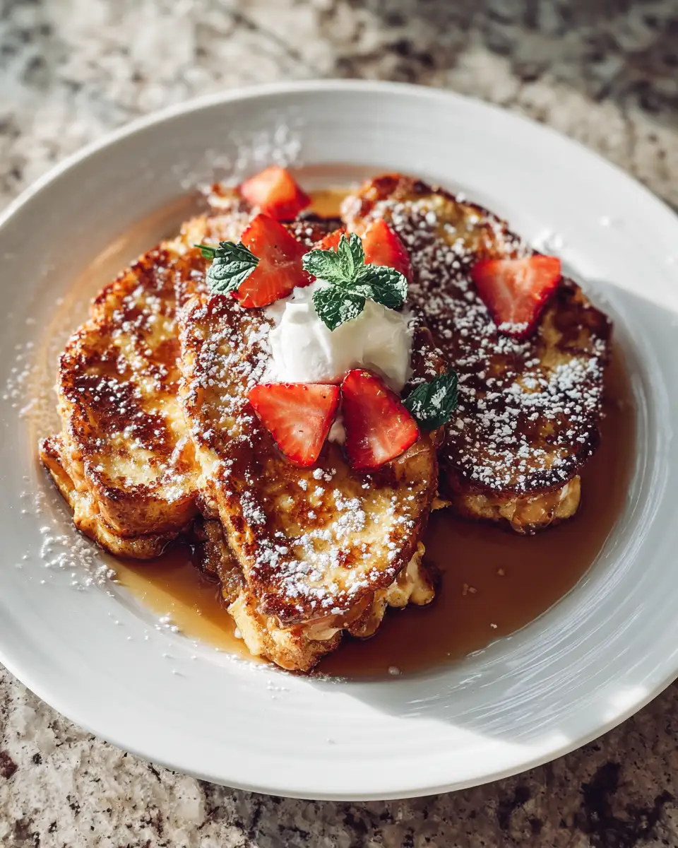 Final dish - Indulge in Decadence with Creamy Crème Brûlée French Toast