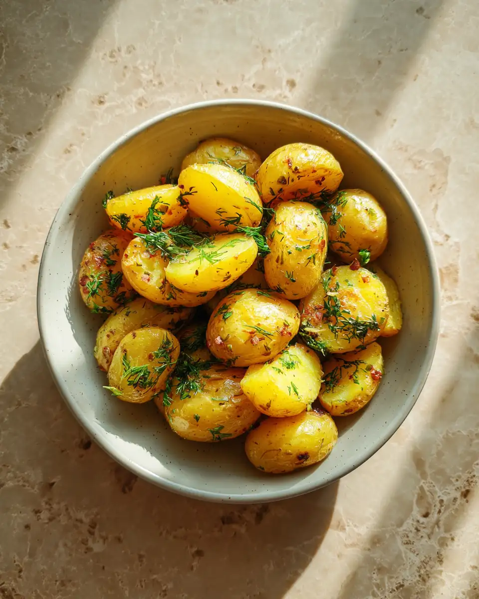 Final dish - Irresistible Greek Style Lemon Potatoes with Garlic That Melt in Your Mouth