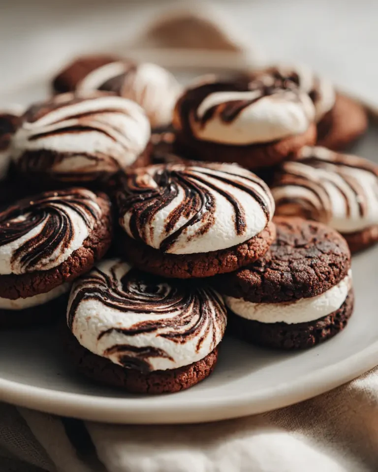 Decadent Delight: Handmade Chocolate Marshmallow Swirl Cookies - Featured Image