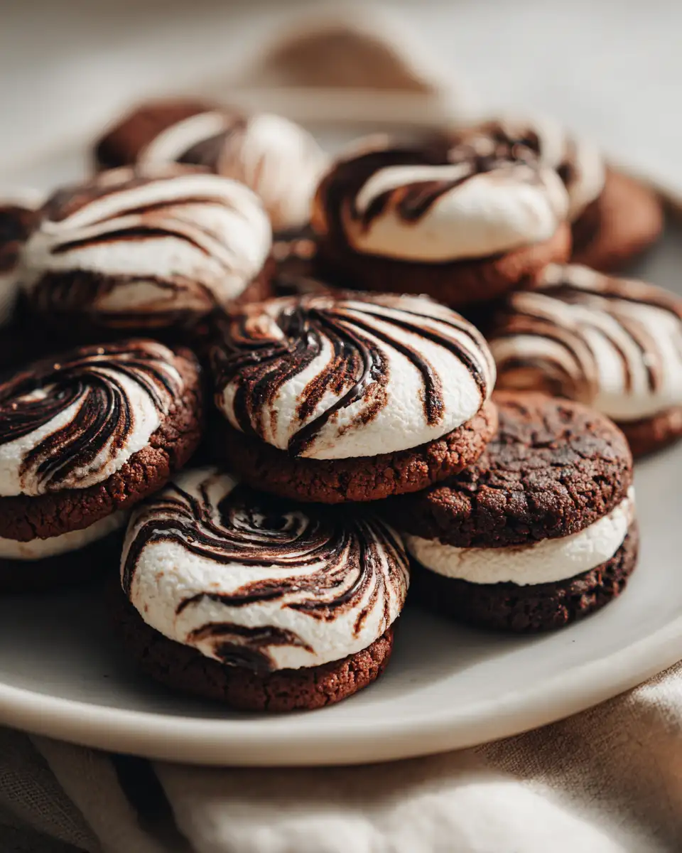 Decadent Delight: Handmade Chocolate Marshmallow Swirl Cookies - Featured Image