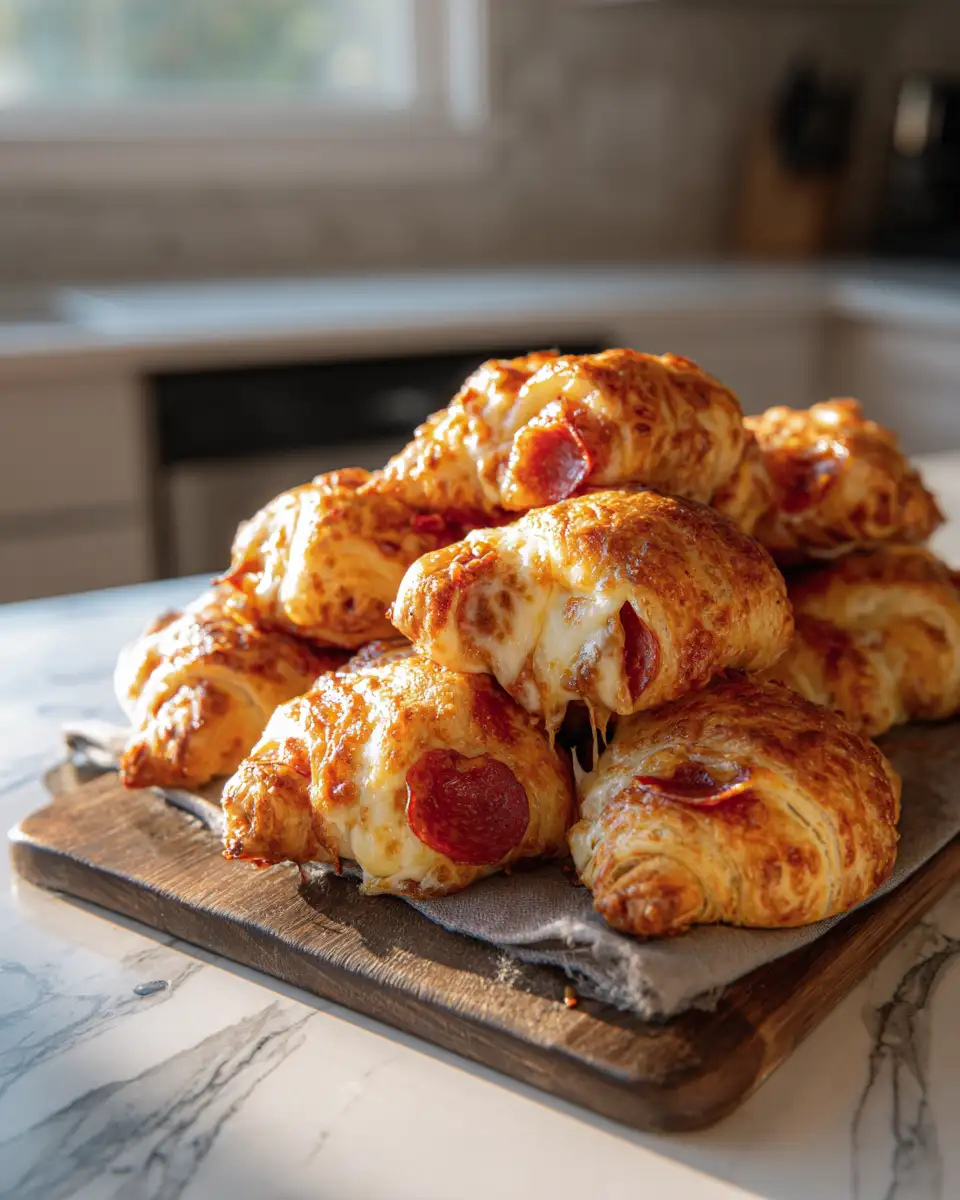 Flaky, Cheesy Delight: Mozzarella Pepperoni Croissant Rolls Unveiled - Featured Image