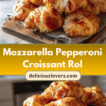Flaky, Cheesy Delight: Mozzarella Pepperoni Croissant Rolls Unveiled