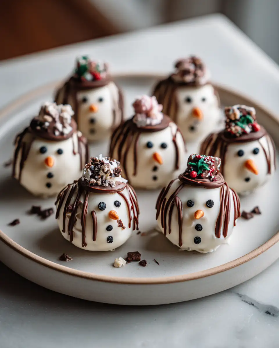 Final dish - Chill Out with Delightful No-Bake Mini Snowman Truffles