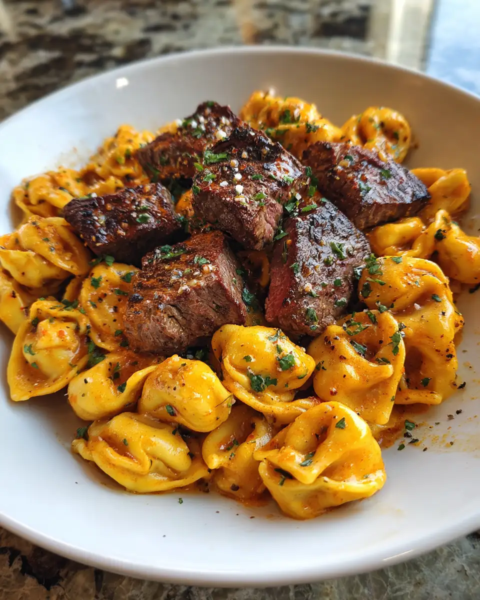One-Pan Cowboy Butter Tortellini Steak Bites That Sizzle with Flavor 7 Final dish - One-Pan Cowboy Butter Tortellini Steak Bites That Sizzle with Flavor