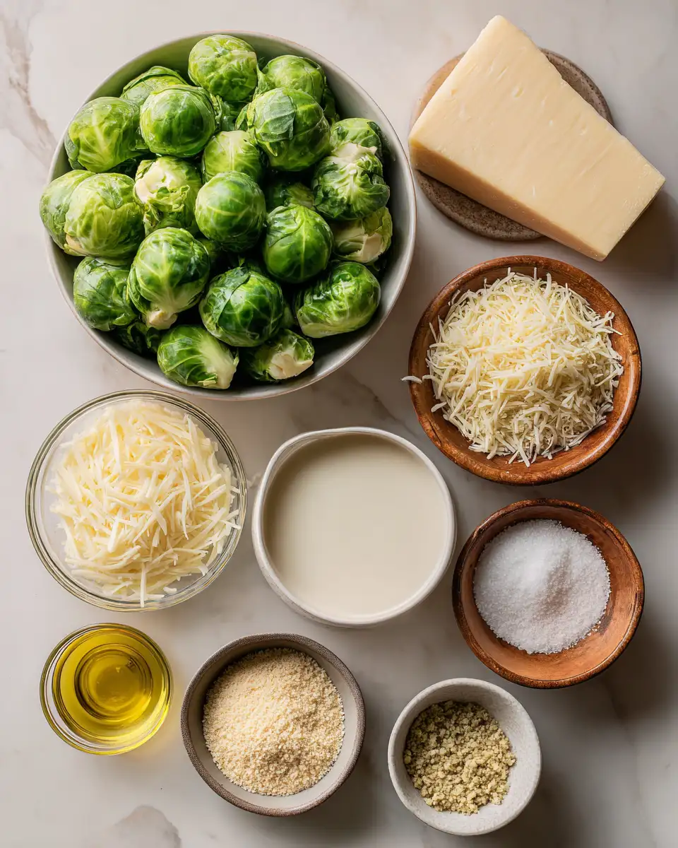 Ingredients for Crispy Delight: Parmesan Brussels Sprouts Bake That Everyone Will Love