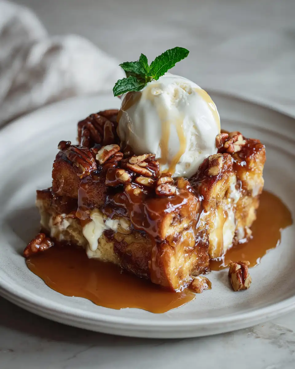 Irresistible Pecan Caramel Bread Pudding Recipe That Will Sweeten Your Day - Featured Image