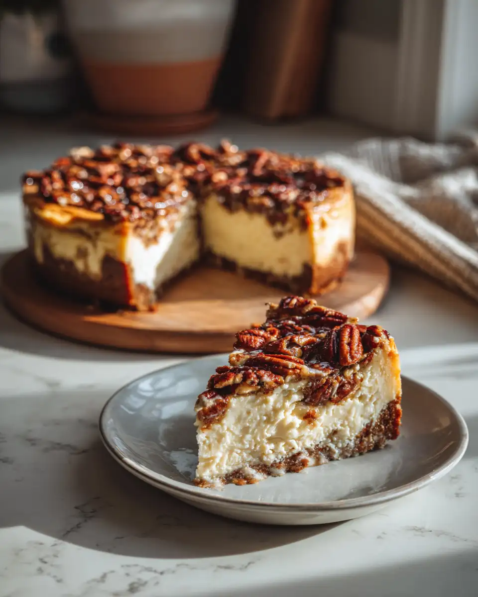 Irresistible Pecan Pie Cheesecake Recipe That Will Wow Your Taste Buds - Featured Image