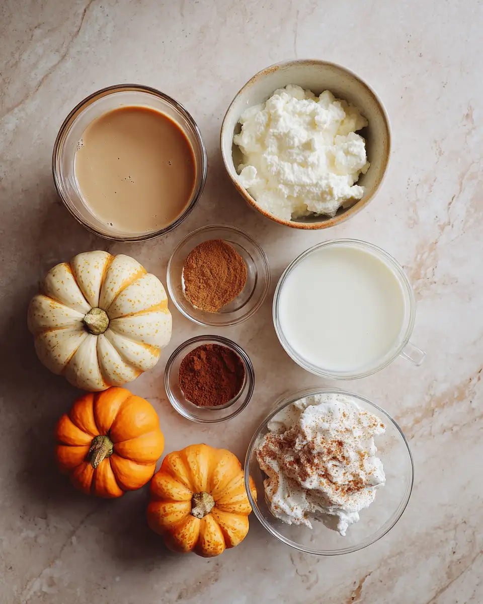 Ingredients for Sip Into Autumn Bliss with a Pumpkin Pie Milkshake