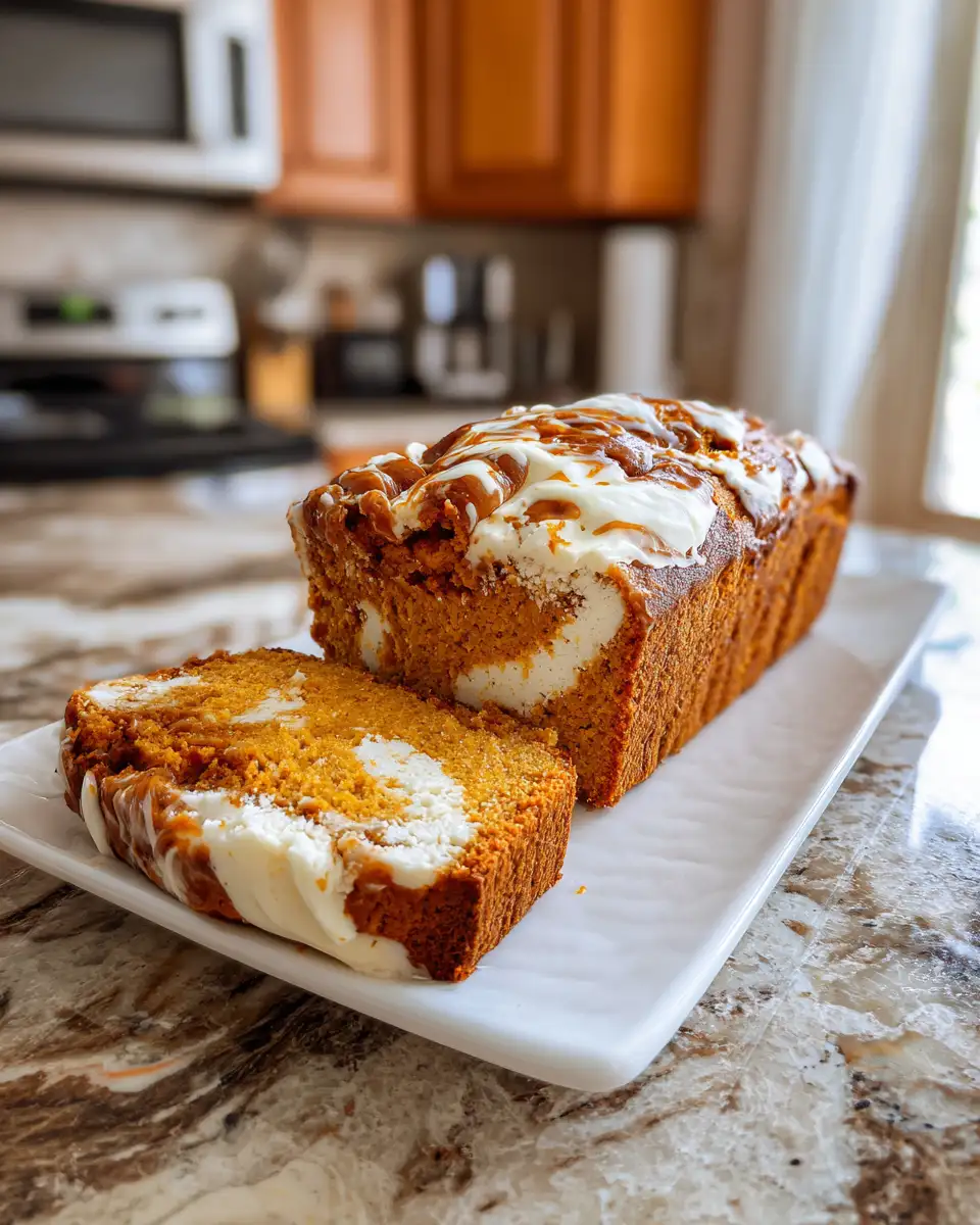 Final dish - Indulge in the Ultimate Fall Treat: Pumpkin Spice Cheesecake Loaf