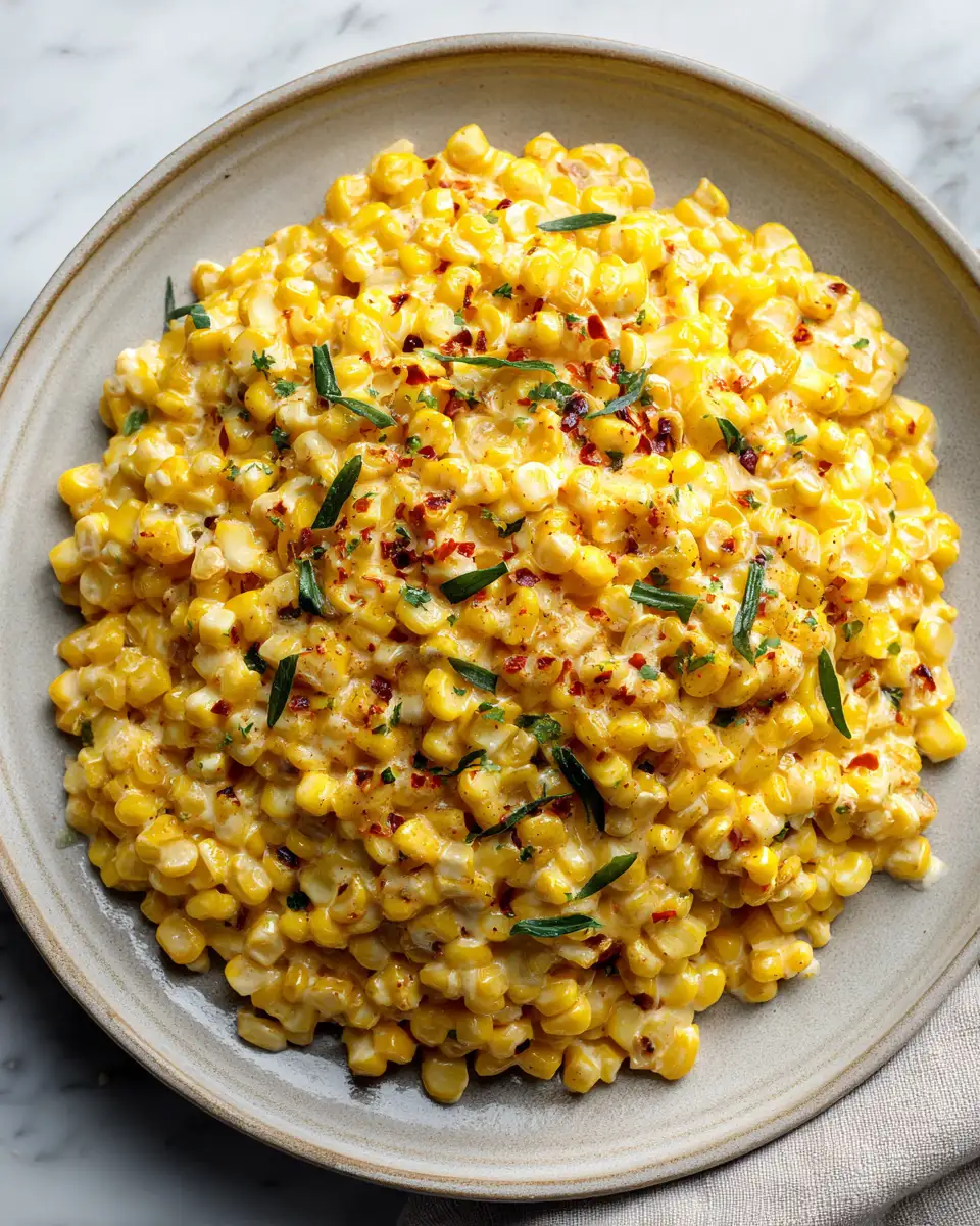 Final dish - Velvety Roasted Garlic Creamed Corn: A Flavorful Twist on a Classic Favorite