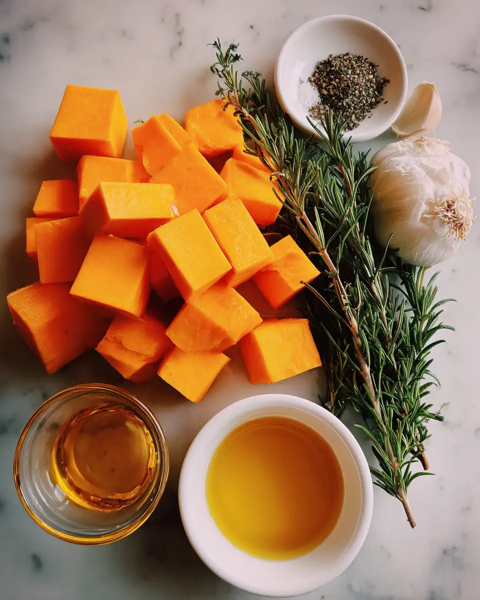 Ingredients for Irresistible Rosemary Roasted Squash Recipe to Elevate Your Fall Menu