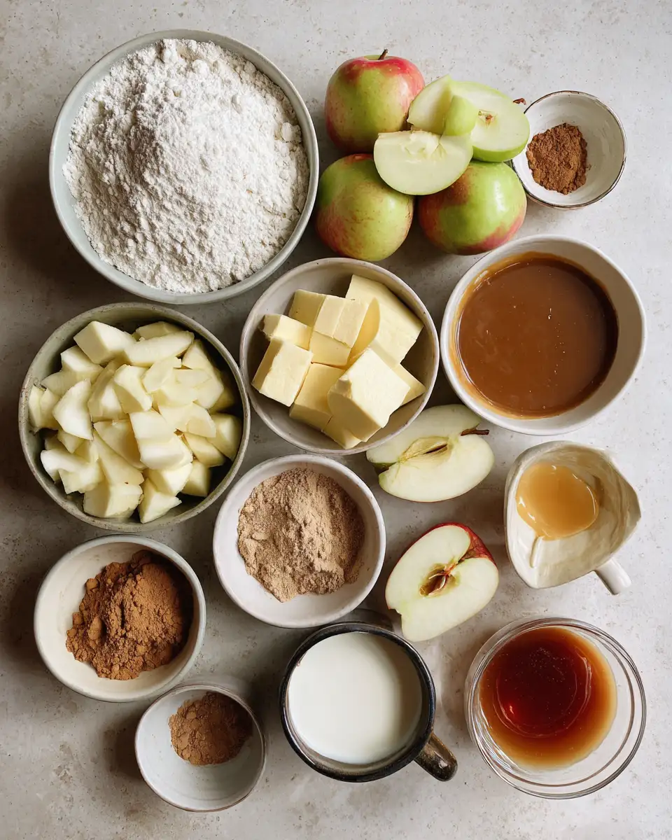 Ingredients for Decadent Delight: Dive into the Ultimate Salted Caramel Apple Cobbler