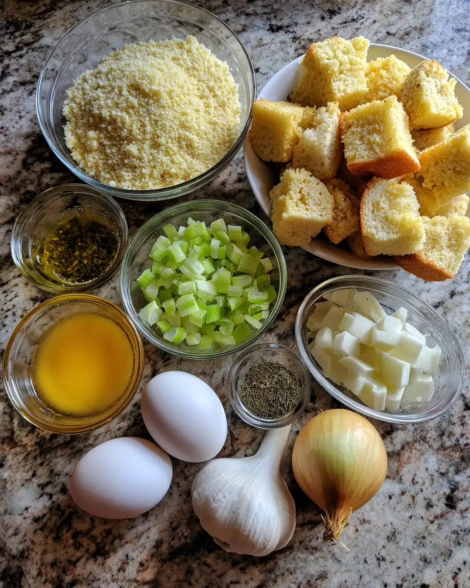 Ingredients for Southern Cornbread Dressing: A Comforting Classic Bursting with Flavor