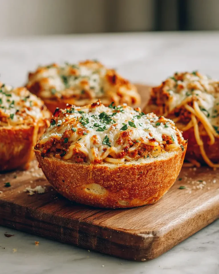 Irresistible Spaghetti Garlic Bread Bowls: A Flavorful Feast for Your Taste Buds - Featured Image