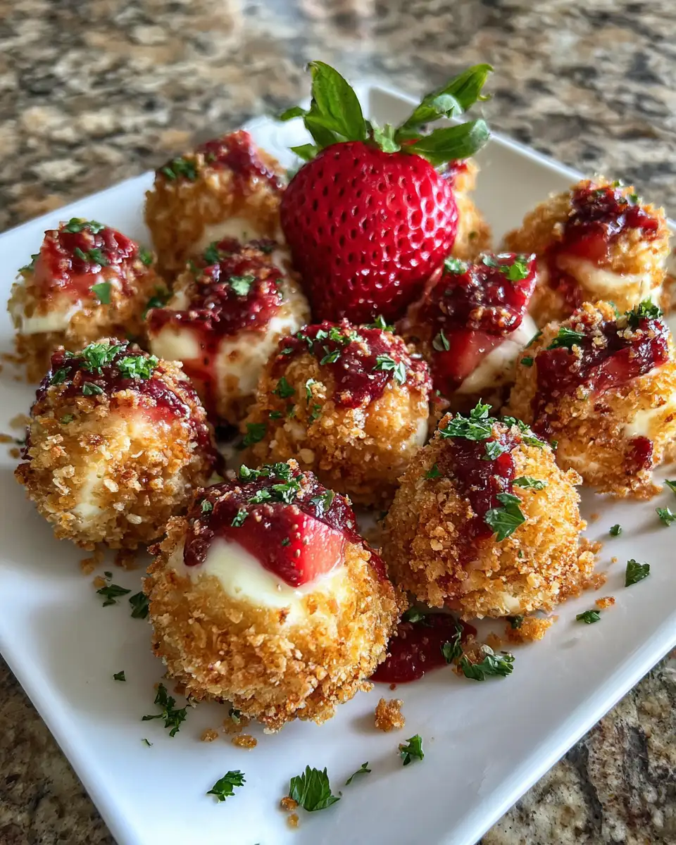 Final dish - Irresistible Strawberry Cheesecake Crunch Bites Recipe You Have to Try