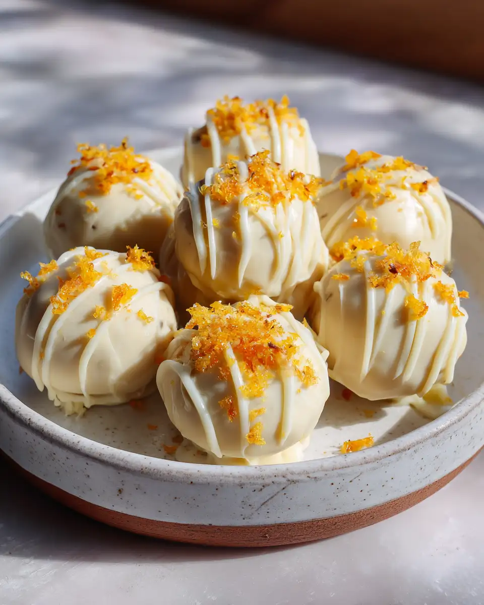Final dish - Indulge in Decadence: White Chocolate Orange Creamsicle Truffles Delight