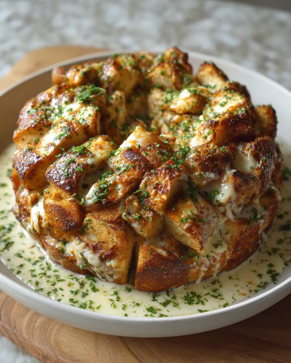 Final dish - Pull-Apart Perfection: Chicken Alfredo Monkey Bread Delight