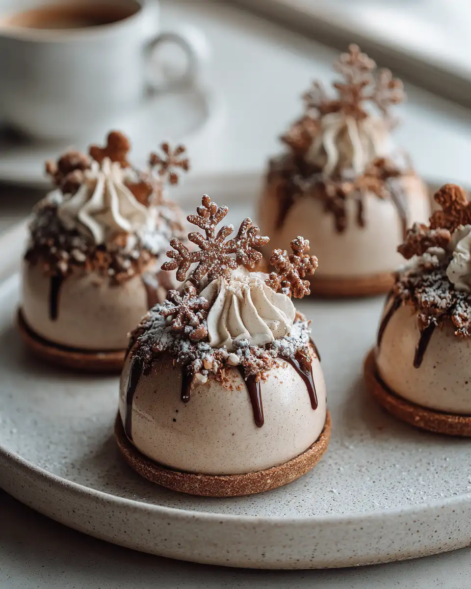 Gingerbread Latte Mousse Domes: A Whimsical Winter Delight - Featured Image