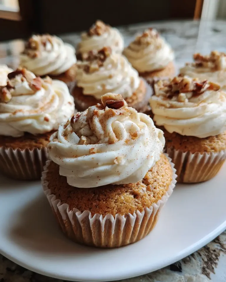 Heavenly Bites: Irresistible Banana Cinnamon Pecan Cupcakes - Featured Image