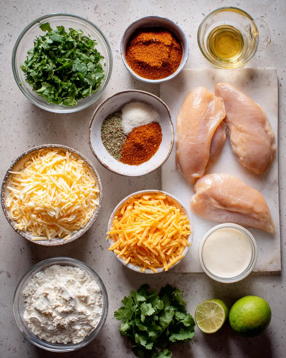 Ingredients for Irresistible Mexican Chicken with Creamy Cheese Sauce Recipe