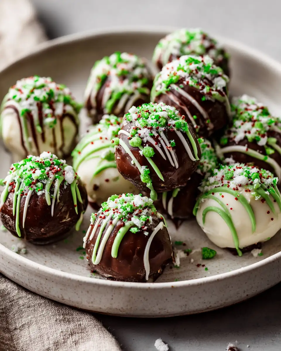 Irresistible No Bake Grinch Oreo Truffles Recipe That Will Steal Your Heart 7 Final dish - Irresistible No Bake Grinch Oreo Truffles Recipe That Will Steal Your Heart