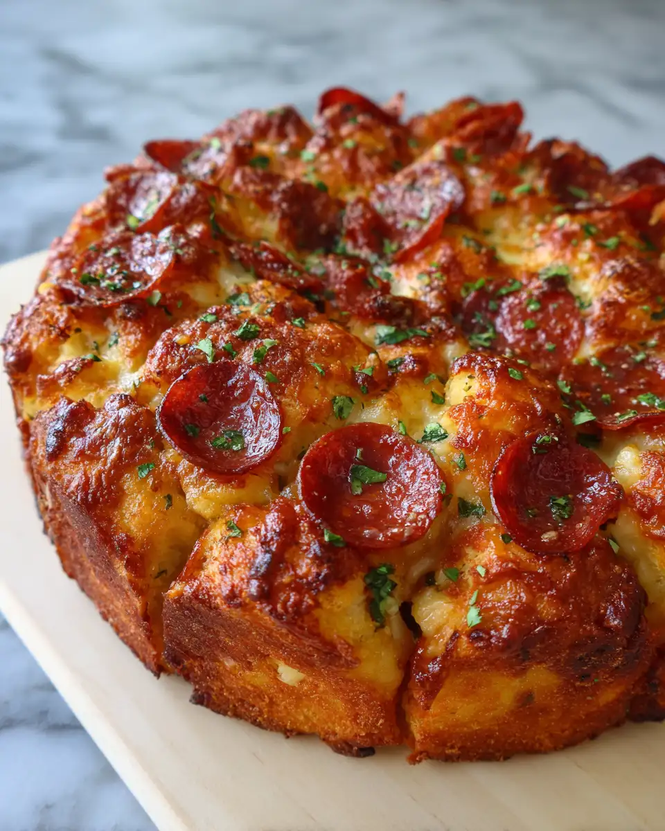 Final dish - Irresistible Pepperoni Pizza Monkey Bread Recipe You Need to Try