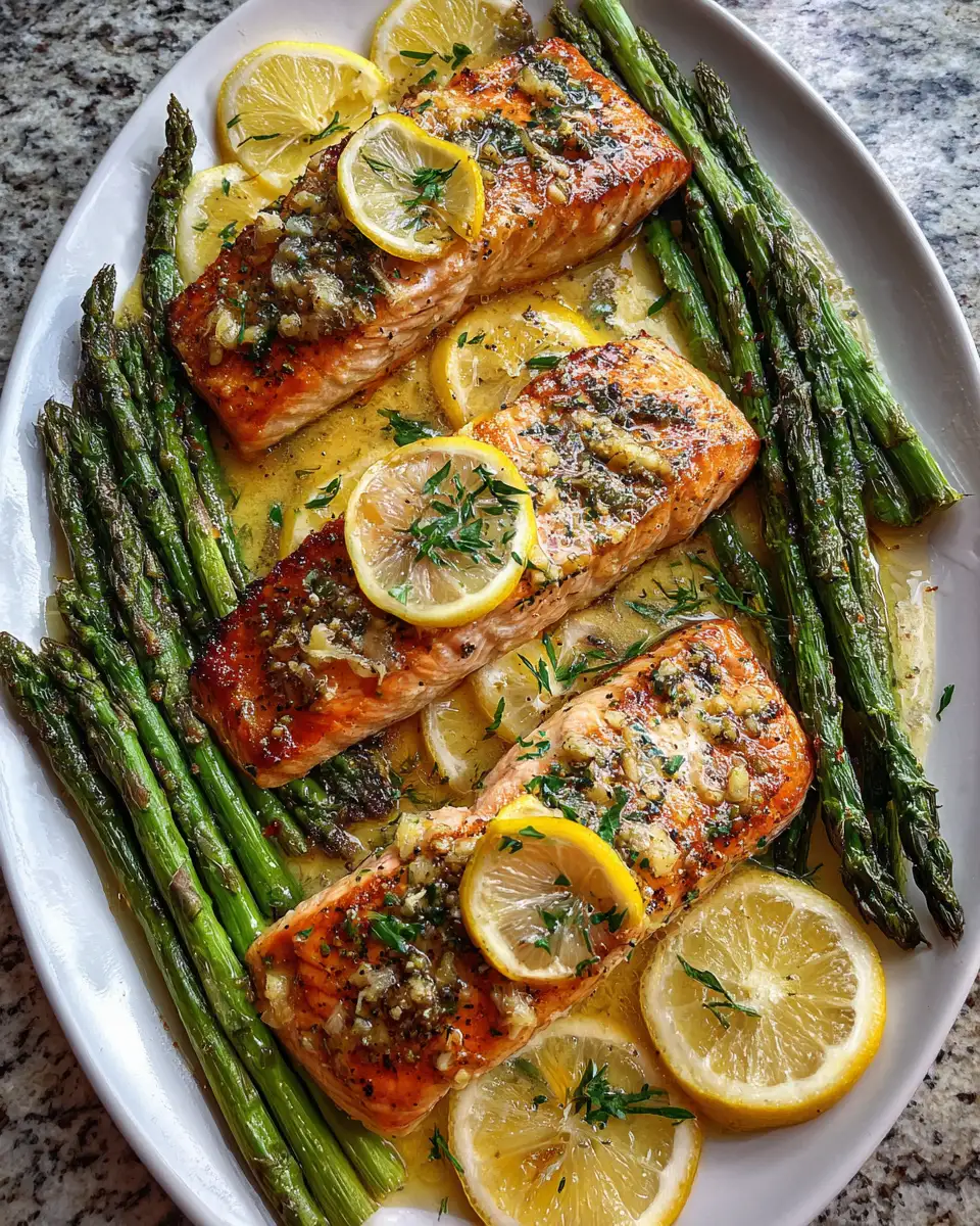 Irresistible Sheet Pan Lemon Garlic Butter Salmon Recipe for Easy Dinners 7 Final dish - Irresistible Sheet Pan Lemon Garlic Butter Salmon Recipe for Easy Dinners