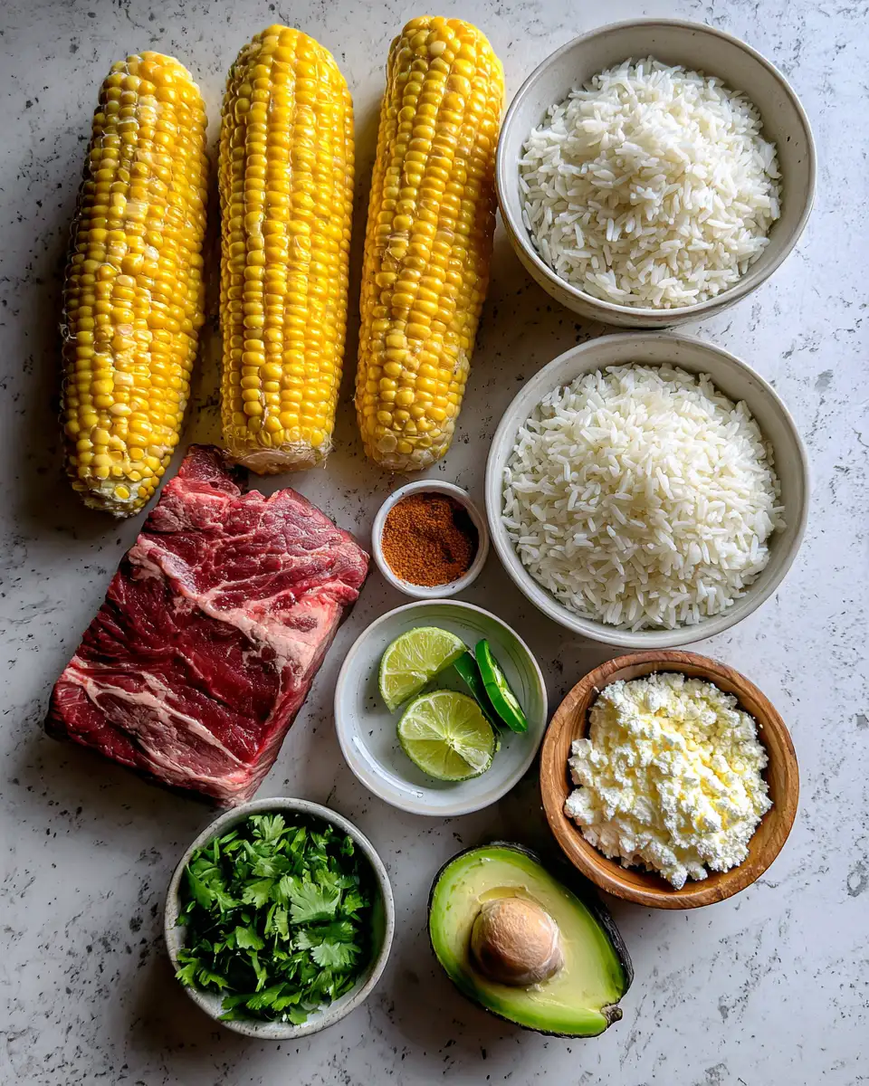 Ingredients for Ultimate Street Corn Steak Rice Bowls You Need to Try Now