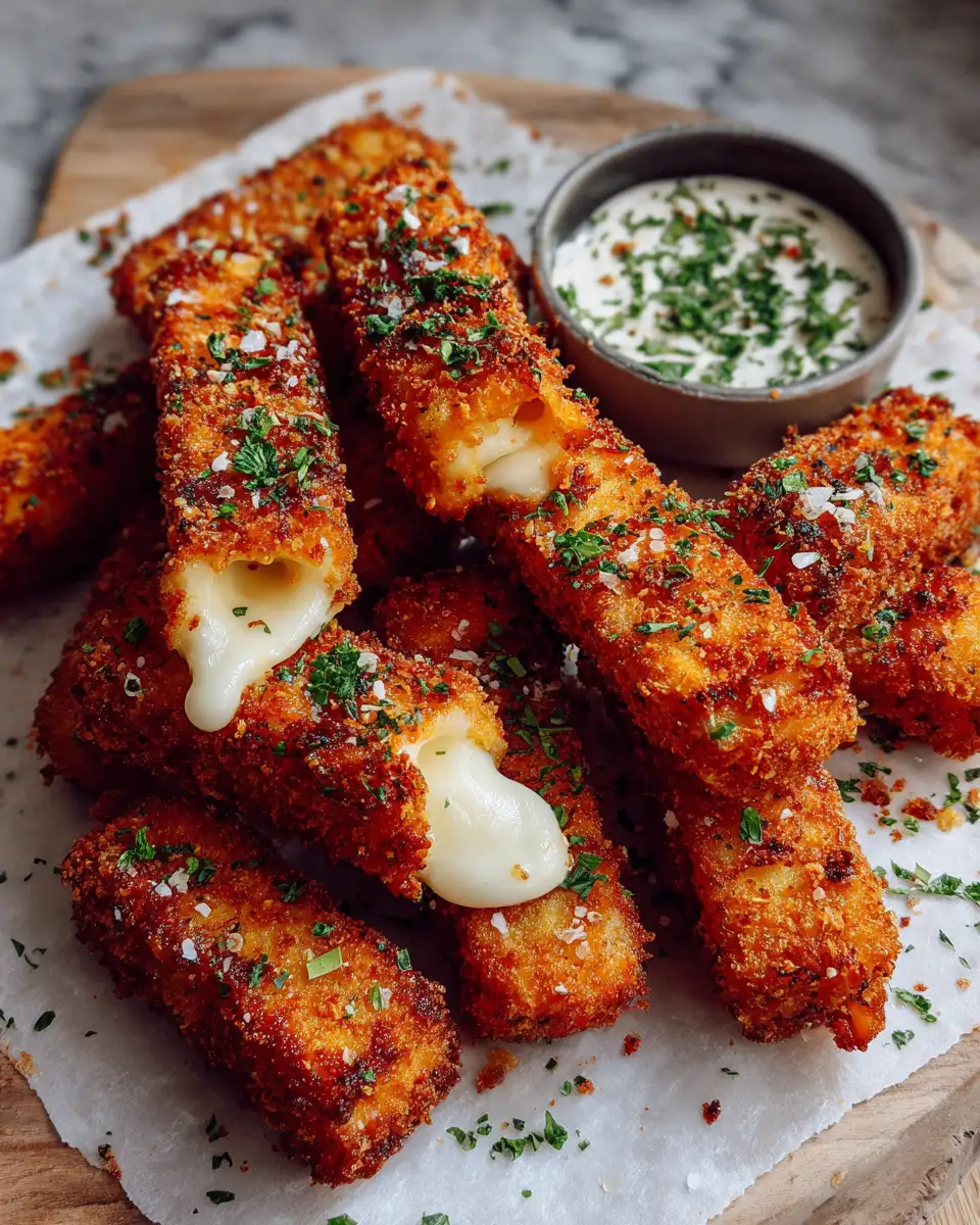 Crispy Buffalo Chicken Mozzarella Sticks That Will Spice Up Your Snack Game - Featured Image