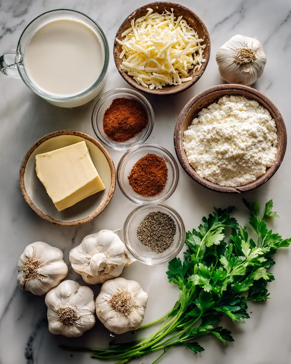 Ingredients for Spice Up Your Pasta Night with Creamy Cajun Alfredo Sauce