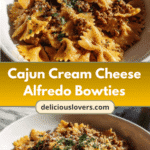 Cajun Cream Cheese Alfredo Bowties: A Spicy Twist with Ground Beef