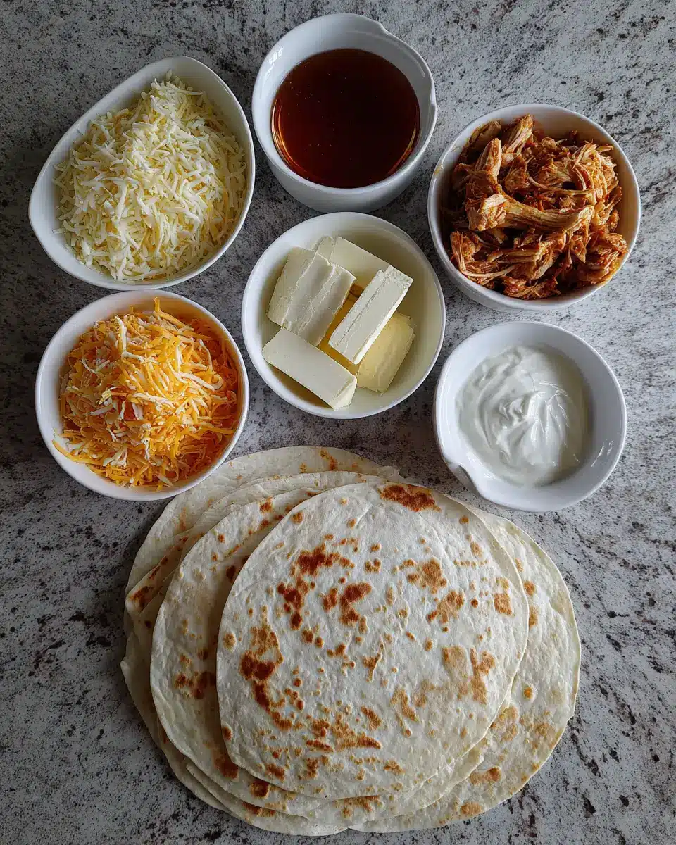Sizzling Cheesy Hot Honey Chicken Quesadillas That Will Ignite Your Taste Buds 5 Ingredients for Sizzling Cheesy Hot Honey Chicken Quesadillas That Will Ignite Your Taste Buds