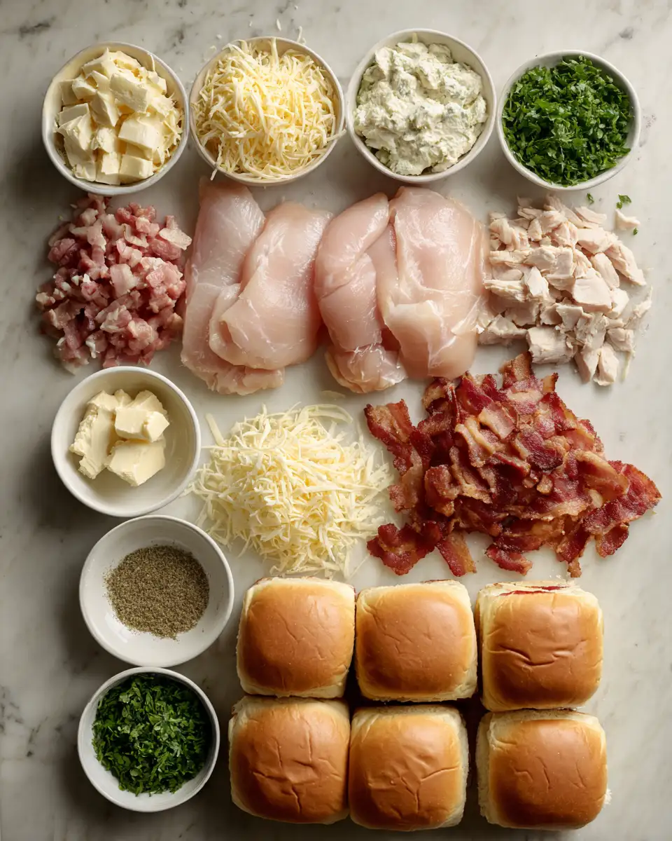 Irresistible Chicken Bacon Ranch Sliders for Your Next Gathering 4 Ingredients for Irresistible Chicken Bacon Ranch Sliders for Your Next Gathering