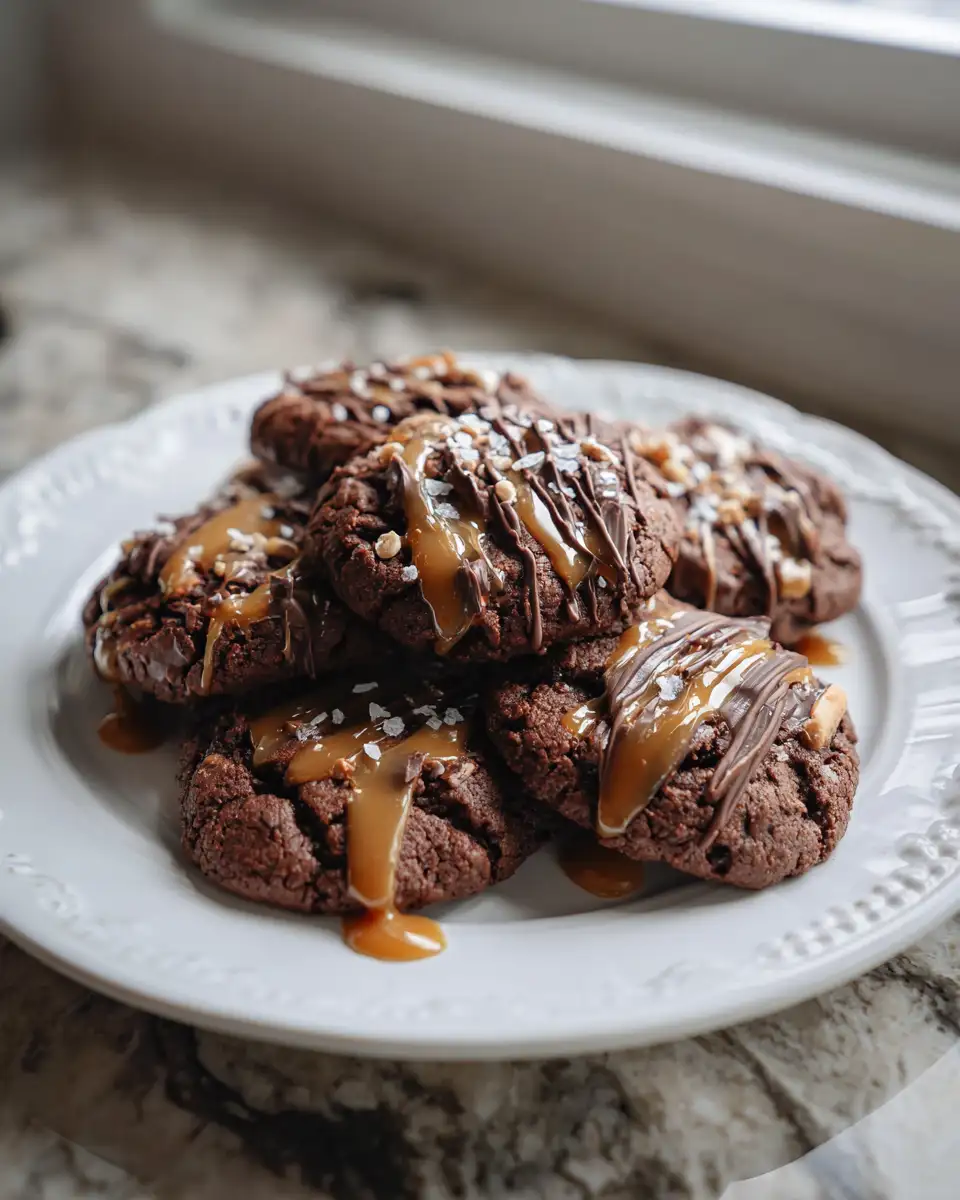Irresistible Chocolate Peanut Butter Cookies with Gooey Caramel Delight - Featured Image